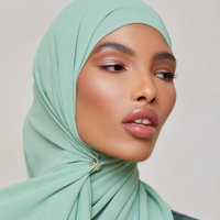 Foulards et châles musulmans en mousseline respirante de haute qualité, couleurs unies personnalisées, vente en gros