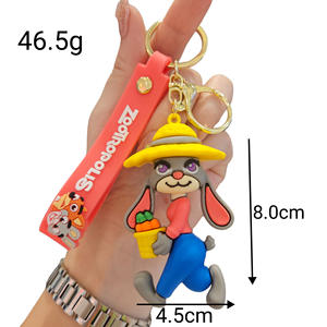 Llavero Multifuncional con Portamonedas de PVC con Estampado UV de Dibujos Animados de Crazy Animal City, Marca LK, Regalo para Estudiantes - Product Image 4