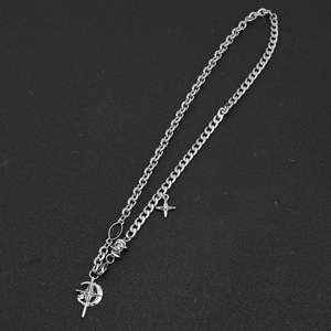 2026 Hot Selling Exquisite Star Moon Shaped Pendant Necklace Fashionable <b>Titanium</b> Steel Unisex's Necklaces Wholesale Jewelry - Product Image 2