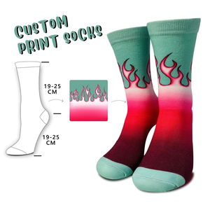 Calcetines Deportivos Personalizados al por Mayor para Hombre y Mujer, de Algodón, con Diseño de Logotipo, Estampado 3D, Sublimación, Antideslizantes - Product Image 1