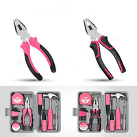 Mini boîte de quincaillerie pour enfants, 24 pièces, pince à mesurer, marteau, tournevis, clé, marteau, boîte à outils, petit kit d'outils, kit d'outils à main
