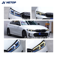 Phares HETOP G20 2023-2025 – Amélioration personnalisée spéciale avec lentille triple couleur, phares LCI, feux de jour LED uniques pour voiture, Plug and Play pour BMW