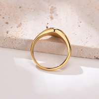 Bague minimaliste en or rose, acier inoxydable, fleur gravée, bijoux pour femmes