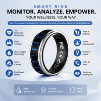 2026 Muslimischer Smart Ring mit KI, Stahl-LED-Display, Gebetszähler, Zikr-Gesundheitstracker, Schlafüberwachung, Multimodale Interaktion, IP68 Wasserdicht, HRV