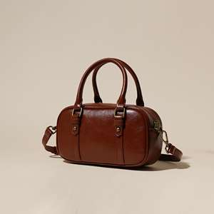 2025 new head layer cowhinskin all go shoulder bag small retro inclined across women's bag fashion handbag simple handbag - Product Image 6