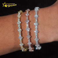 Plata de Ley 925, entrega rápida, collar de tenis cruzado, pulsera, probador de diamantes, cadena de tenis de moissanita VVS certificada GRA