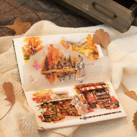 Pack d'autocollants PET Mr.Paper Scène d'automne, autocollants vintage pour journalisation, scrapbooking et loisirs créatifs