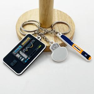 Заводская низкая цена индивидуальный логотип 2D 3D силиконовые мини-инструменты ручка брелок кулон оптом ПВХ Резиновый Автомобильный держатель для ключей - Product Image 6