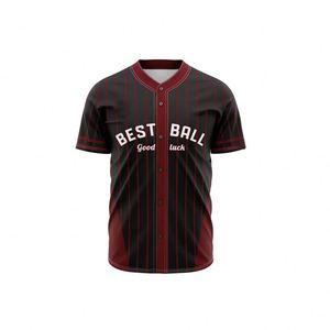 Factory Wholesale Youth and Adult Button Down Custom Blank <b>Baseball</b> Jersey - Product Image 3