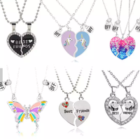 Merryshine – collier avec médaillon d'amour en argent sterling 925, pendentif avec nœud