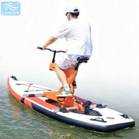 Ponton flottant large en forme de planche de surf, cadre en plastique, ponton plat, vélo aquatique, portable pour la plage, de Chine, Lumark Custom