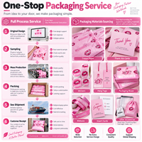 Enveloppe en poly sac de courrier biodégradable compostable avec logo personnalisé sacs postaux auto-adhésifs en rose pour vêtements unis