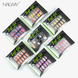 Nailway Día de San Valentín Bebé Rosa Diseño de moda Gel suave ovalado corto Pretty Press en <span class=keywords><strong>uñas</strong></span> acrílicas - Product Image 6