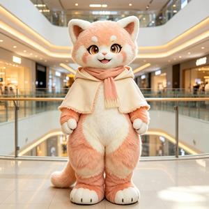 Disfraz de Mascota de Gato Tabby Marrón Personalizado, de Cuerpo Completo, Peludo y Esponjoso, Material EVA, para Hombres Adultos, Temática Navideña, para Escuelas y Campus - Product Image 2