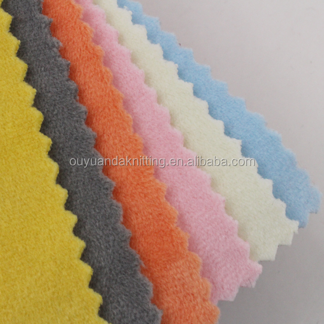 Одна сторона матовый 95% полиэстер 5% эластан однотонный спандекс очень мягкая велюровая ткань