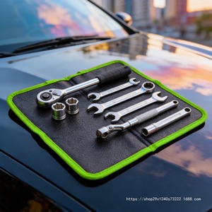 Magnetic Storage Tray Folding <b>Leather</b> Mat Double Sided For Small <b>Tools</b> Hardware Repair Organizing Workshop Use - Product Image 4