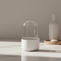 Bocal en verre hermétique à large ouverture YMP, modèle anti-odeur, pour stockage de fleurs, récipient de rangement en verre en forme de dôme