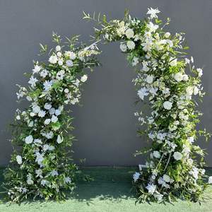 Arco de Boda para Exteriores ZMHLHYJY con Flores Artificiales de Seda Ecológicas de 2.5m de Altura, Decoración para Puerta, Cuerno de Buey, Cuerno de Oveja, Planta para Fiestas - Product Image 3