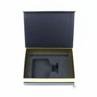 Boîtes rigides magnétiques en papier artistique noir recyclable de luxe personnalisées, emballage de parfum, design personnalisé, boîte cadeau pour emballage