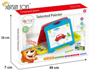 Planches Double face 2 en 1-<span class=keywords><strong>tableau</strong></span> noir et <span class=keywords><strong>tableau</strong></span> blanc magnétique avec <span class=keywords><strong>craie</strong></span> dessin artistique pour enfants gribouillage de table - Product Image 2