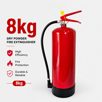 Extincteur à poudre sèche ABC portable de 8 kg, norme ISO, cylindre rouge, pour la protection incendie à domicile et en entreprise