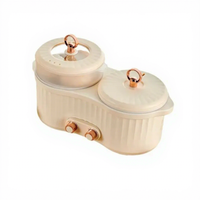 Malata 4L Poêle Électrique Multifonctionnelle à Double Contrôle, 1000W, Antiadhésive, pour Cuisson à la Vapeur, Ébullition, Friture et Shabu