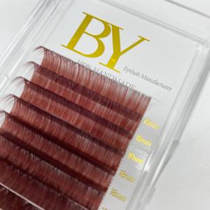 Plateaux à <span class=keywords><strong>cils</strong></span> personnalisés en plastique rose, vegan, effet vison, velours, soie foncée, extensions de <span class=keywords><strong>cils</strong></span> en cachemire 0.07 D Curl, doux avec base lâche - Product Image 4