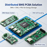 Système de gestion de batterie BMS PCBA 16S 48V LiFePO4 avec équilibrage actif, carte de circuit BMS avec CAN RS485 pour stockage d'énergie