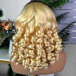 Factory Price SDD 13x4 Lace Bouncy <b>Wig</b> Virgin PrePlucked Glueless <b>Wig</b> Frontal <b>Human</b> Hair <b>Wig</b> - Product Image 2