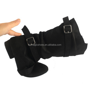 Vendita calda grigio rosso nero giallo tacco basso tessuto scamosciato Sole <span class=keywords><strong>stivali</strong></span> da ballo da donna Salas sala da ballo da ballo da donna scarpe linea <span class=keywords><strong>stivali</strong></span> - Product Image 5