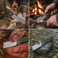 Couteau de poche pliable personnalisable, couteau de camping et de chasse EDC pour l'extérieur, lame D2, manche en Micarta, outil utilitaire de survie GT955