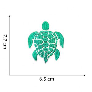 Patch brodé thermocollant personnalisé, motif dessin animé mignon d'été, vagues océaniques, lunettes de soleil, tortue marine - Product Image 4