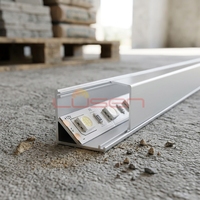 LS-053A de poinçonnage de coupe OEM personnalisé bande de profil LED extrudée en aluminium canal lumineux 6000 série bande d'angle en forme de V en forme de V