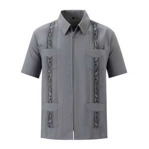 Camicie da Uomo Personalizzate OEM con Logo, Stile Indiano e Portoricano, Guayaberas con Zip Completa - Product Image 4