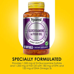 Complément alimentaire de haute qualité en gélules de GLUCOSAMINE & HUILE DE POISSON pour la santé des articulations, marque privée - Product Image 4