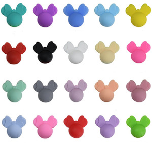 Wholesale Baby Teething Device New <b>Mouse</b> Head Silicone Focus Bead <b>Pen</b> DIY Jewelry Bracelet PVC Beads Accessories - Product Image 3