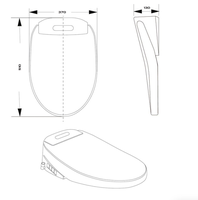 Toilette intelligente de qualité supérieure avec garantie de 3 ans, siège chauffant, certifiée CE, couvercle à fermeture douce, buse autonettoyante, 220V/110V
