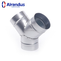 NUEVO Conector en Y Flexible para HVACR, Tubo de Escape Moderno para Cocina, 100*80 315*315, Conexión en Y de Hierro sin Goma