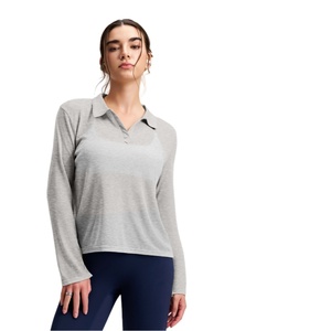 Aoyema Nuova Collezione Abbigliamento Sportivo Yoga Donna - Maglia Casual Sottile <span class=keywords><strong>Slim</strong></span> <span class=keywords><strong>Fit</strong></span> Effetto Snellente Stile Occidentale con Colletto a Risvolto e Maniche Lunghe - Product Image 5
