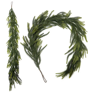 Hongbo 1 Simulated Norfolk Pine Vine Christmas <b>Table</b> Decoration 1.2M <b>Plastic</b> Eco-Friendly Holiday Ornament - Product Image 4