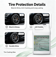 Cire de revêtement pour pneus de voiture 4L, spray brillant pour pneus, protection UV, soin longue durée, liquide de detailing