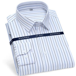 Chemise d'Affaires Haut de Gamme en Coton DP Infroissable à Manches Longues et Couleur Unie pour <span class=keywords><strong>Homme</strong></span> - Product Image 5