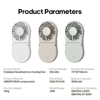 Nouveau ventilateur de cou portable rafraîchissant 1800 mAh, 4 vitesses, silencieux, rechargeable, pour extérieur, voyage personnel, mini ventilateur pliable