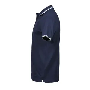 Polo de lujo con rayas elásticas, merchandising personalizado - Product Image 3