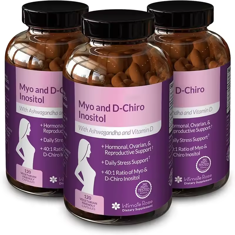 Капсулы собственной торговой марки OEM Myo-Inositol Plus D-Chiro-Inositol способствуют балансу гормонов, натуральные добавки для фертильности