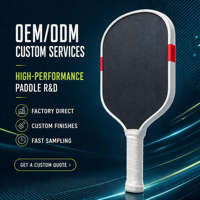 Raquette de pickleball en fibre de carbone durable pour intérieur et extérieur, idéale pour les jeux sur terrain, l'exercice et l'utilisation récréative, avec un sweet spot et un design thermoformé.