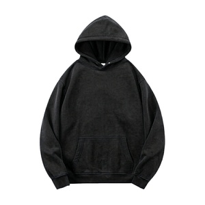 Sudadera con capucha de diseño personalizado, estilo vintage, lavada, de gran gramaje, con hombros caídos, oversize, para hombre, estilo hip hop, streetwear. - Product Image 1