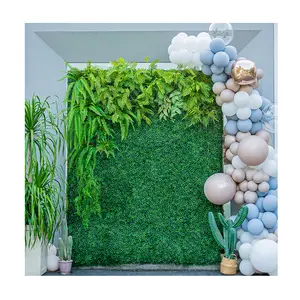 B017 Wedding Floral Ornament Elegant Party Boxwood Hedge Panel Leaf Background for Birthday Party Baby Shower Bridal