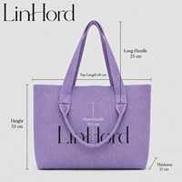 Sac fourre-tout tricoté avec logo personnalisé pour assortiments de boutiques de marque, silhouette rectangulaire et longues poignées d'épaule