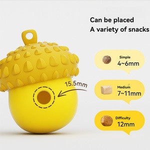 CZFIT Balle distributrice de friandises multifonctionnelle en silicone de qualité alimentaire pour animaux de compagnie, stimulant leur intérêt et le jeu interactif - Product Image 4